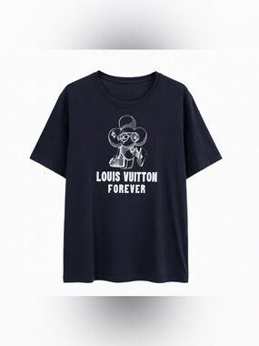 🚩steal Louis Vuitton  Tee with Gold Logo